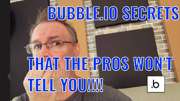 Bubble.io SECRET OPERATIONS the PROS Won