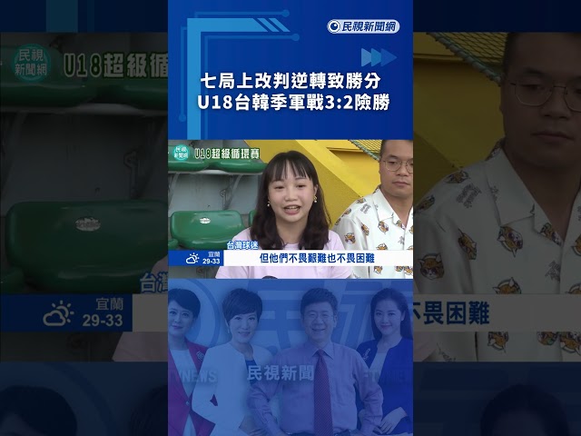 七局上改判逆轉致勝分　U18季軍台韓戰3:2險勝｜民視新聞｜