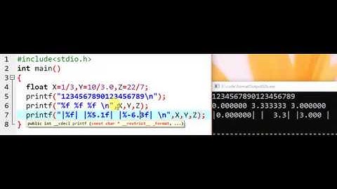 C - format Output %f float data type