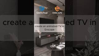 Create an Animated Tv Movie in Enscape.🫢 #architecture #3dmodelingsoftware #interiordesign #shorts
