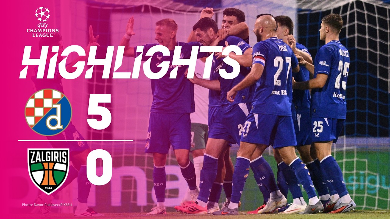 GNK Dinamo Zagreb 5–0 FK Kauno Žalgiris full highlights
