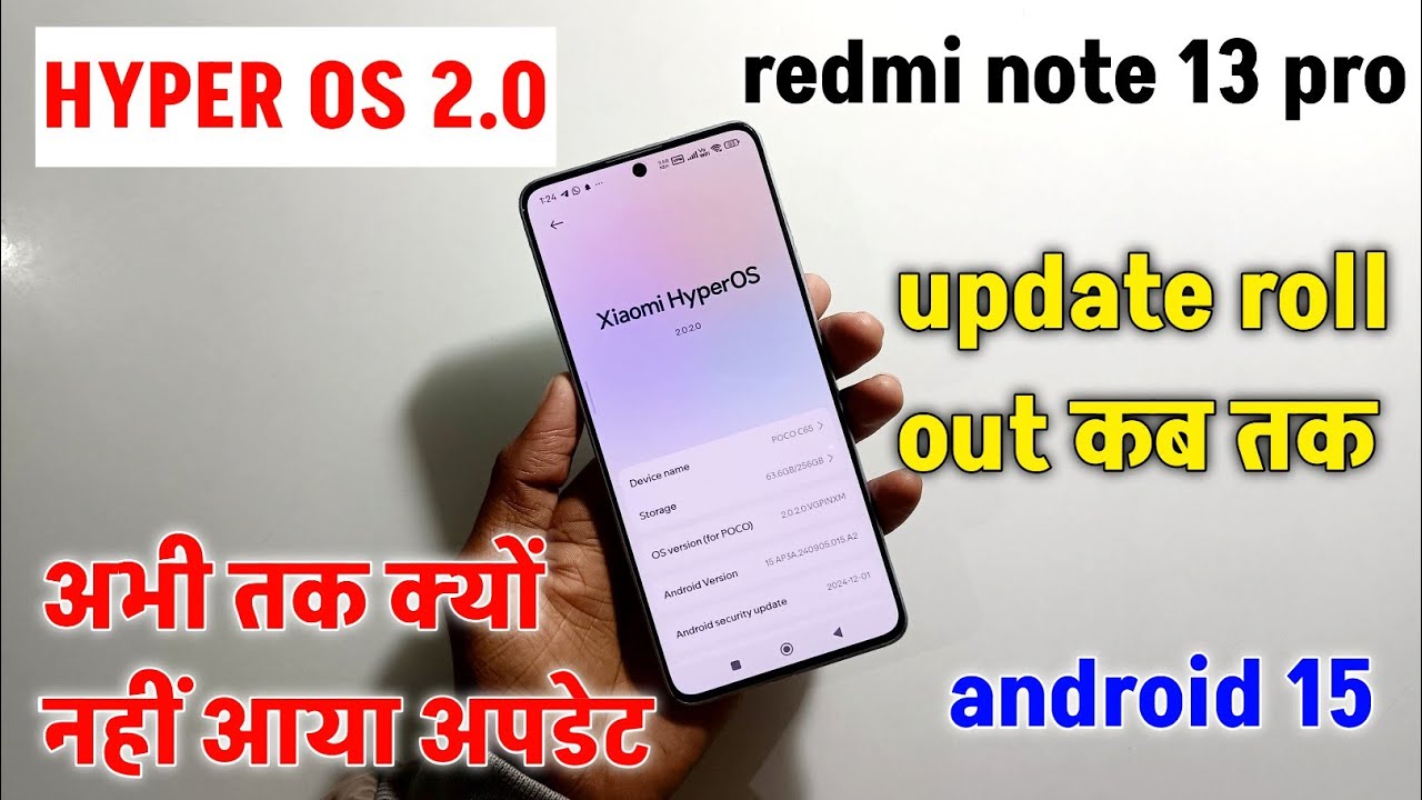 redmi note 13 pro 5G hyper OS 2.0 update kab milega full review - YouTube