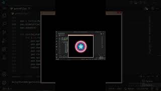 Designig Captain America's Shield in Python(code in comments) #trending #logo