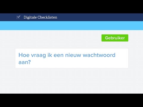 Hoe vraag ik een nieuw wachtwoord aan?