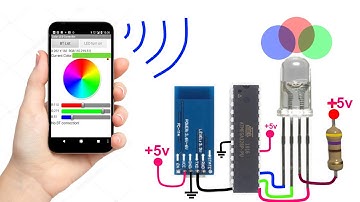 Como controlar  VARIOS COLORES de un LED RGB usando  Bluetooth!