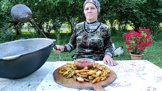 Country Style Fried Potatoes, Country Lİfe Vlog, For subtitle please turn on the caption in English