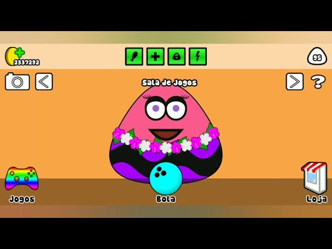 Cuidando do POU na terça-feira  Pou e minigames parte 3 