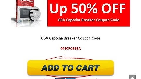 GSA Captcha Breaker Coupon Code
