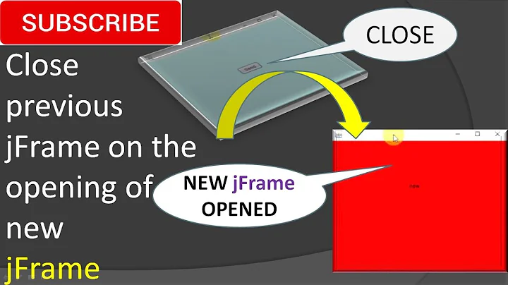 Close previous JFrame on the opening of new JFrame in netbeans