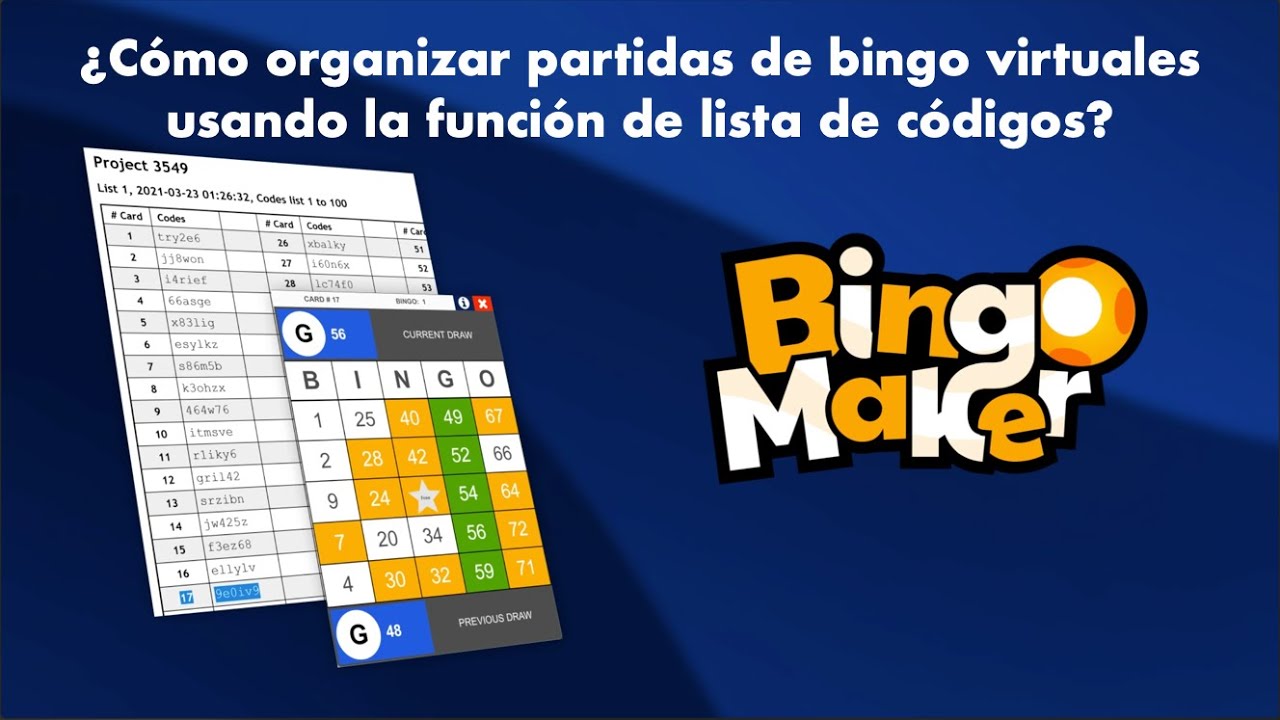 Vatio Comité cruzar Organizar un bingo virtual - Bingo Maker