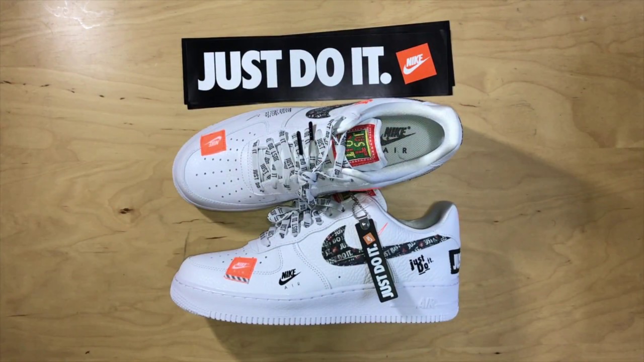 Assault cast Childish Nike Air Force 1 '07 Premium "Just Do It" Pack - YouTube
