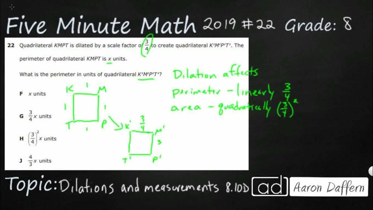 8th Grade STAAR Practice Dilations and Measurements (8.10D 2) YouTube