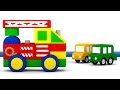 Мультфильм 3Д для детей: 4 машинки - пожарная машина