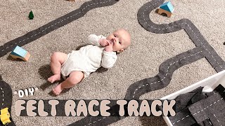 DIY felt car track - playroom projects for a Montessori home