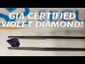 Violet diamond natural gia certified by gemological institute of america fancy color diamond