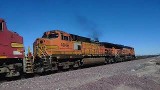 Very Fast EB BNSF Port Stack/Domestic Intermodal Train In Daggett Ca! #bigbossrailfanner