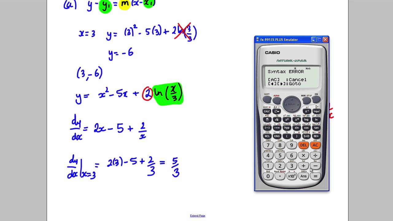 maths is fun Core 3 -- Differentiation - Solomon Paper I -- Q4