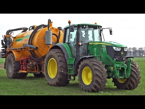 Injecting slurry | John Deere 6170M + Veenhuis | Grasland injecteren | Schimmel Overberg | 2017.