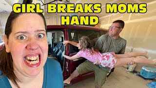 🤬Girl Temper Tantrum🤬 Slams Car Door On Mom's Hand Breaking Her Finger! [Original]