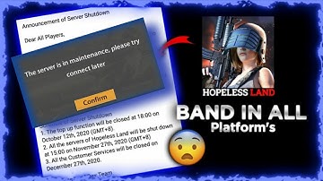 #HOPELESS  LAND SERVER MAINTANCE PROBLEM SOLVED,FIX,Capt RK_Gaming