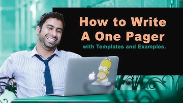 How to Write A One Pager with Templates and Examples.