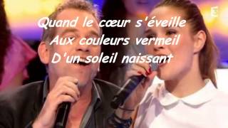 Vignette de la vidéo "GAROU, CAMILLE LOU- "La belle et la bête" Paroles"