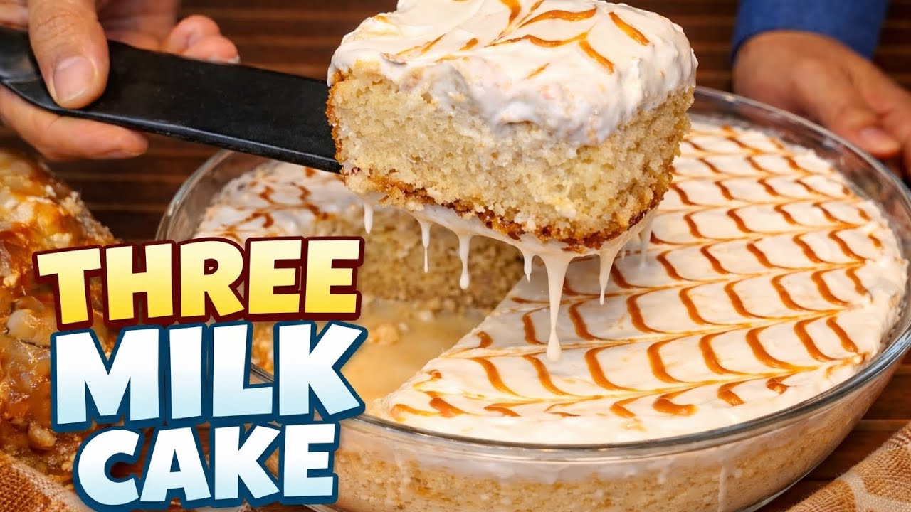 3 milk cake without oven...full creamy juicy and milky...Tresleches