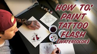 Painting Traditional Tattoo Flash - Tutorial