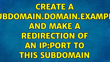 Create a subdomain.domain.example and make a redirection of an IP:PORT to this subdomain
