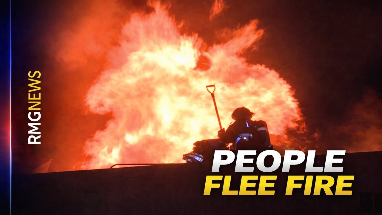 Larchmont Apartment Fire Forces Evacuations on Melrose Avenue. - YouTube