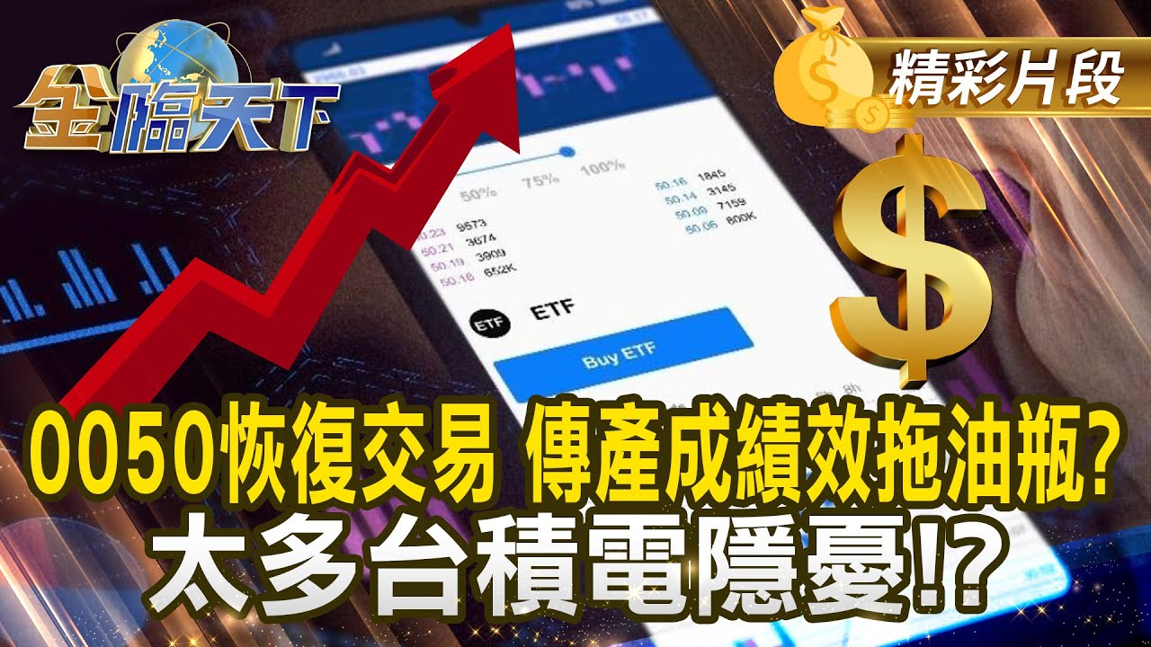 0050恢復交易 傳產成績效拖油瓶？ 太多台積電隱憂！？ #金臨天下 @tvbsmoney 20250617