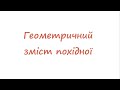 Геометричний зміст похідної