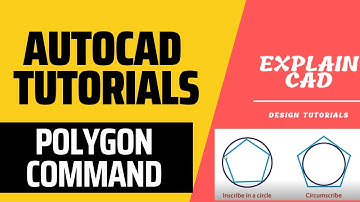 AUTOCAD 2023 TUTORIALS POLYGON COMMAND | EXPLAIN CAD