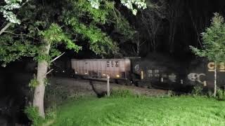 CSX Long Heavy Load of Coal in middle of night on B&O OML following an ethanol train 5/10/26