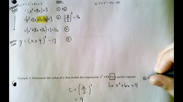 MPM2D1 - 6.1A - Completing the Square