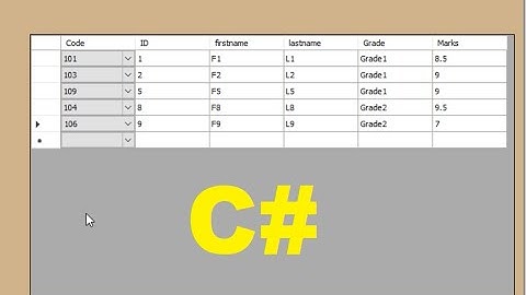 C# tutorial:  Retrieve data from SQL server based on comboBox Inside dataGridView with source code