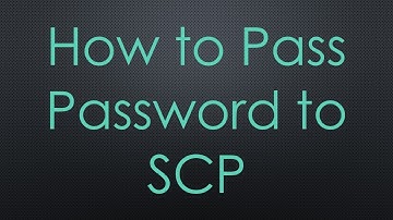 How to Pass Password to SCP