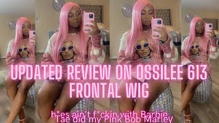 Updated Review on 613 Frontal Wig from Ossilee Hair on AliExpress colored Pink