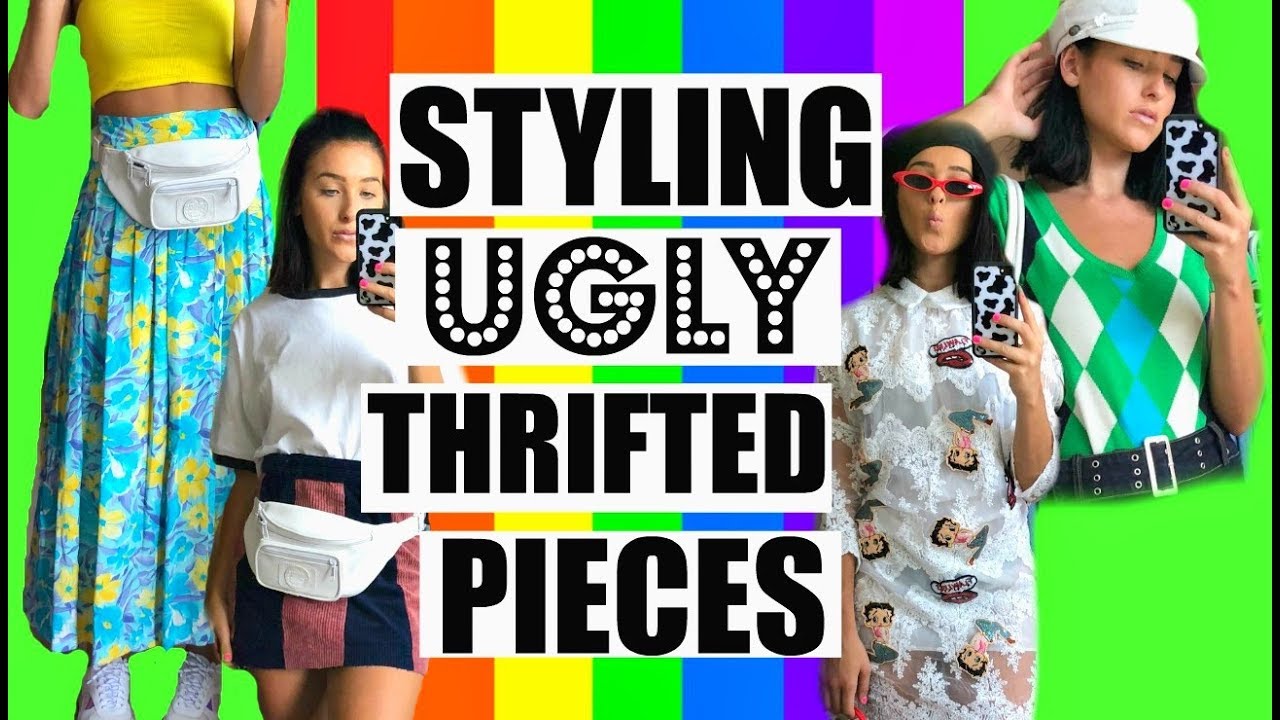 THRIFTING & STYLING UGLY CLOTHING PIECES!!! YouTube