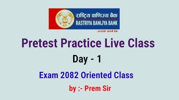 राष्ट्रिय वाणिज्य बैंक // 2082 New Vacancy Oriented class // Day 1 / banking tayarii / rbb new class