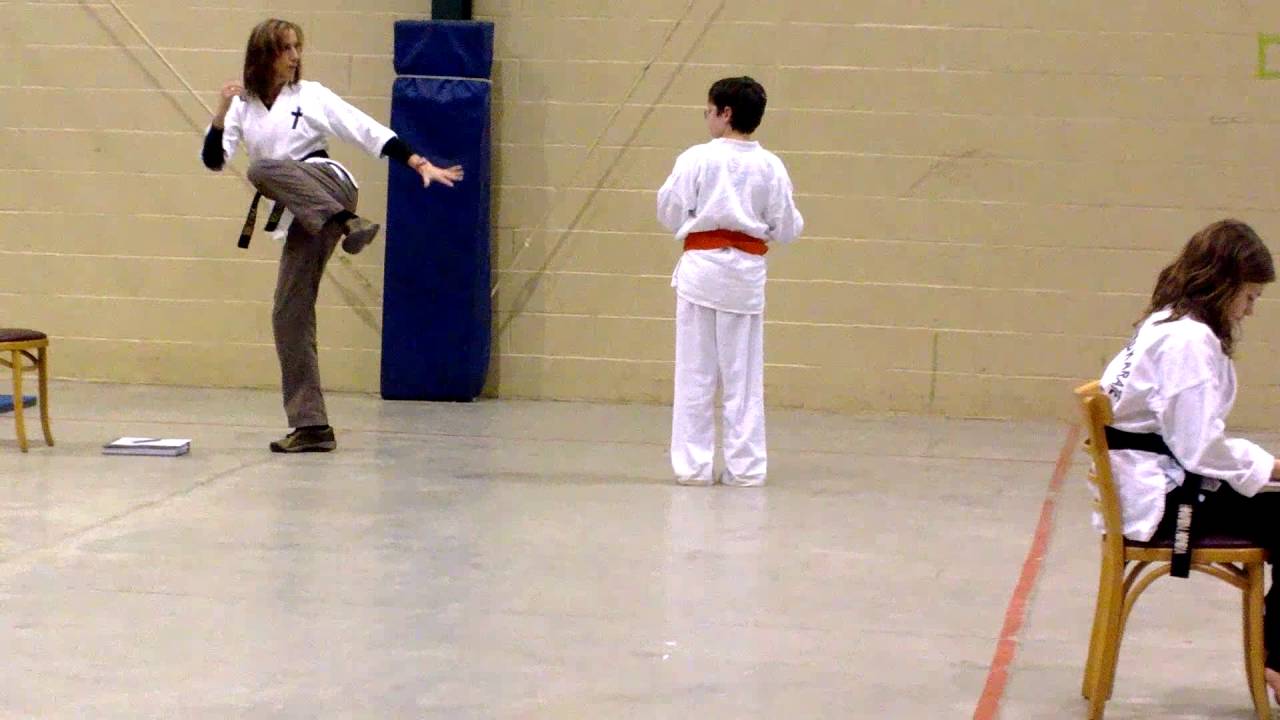 Adam Karate testing for yellow belt March 2014 - YouTube