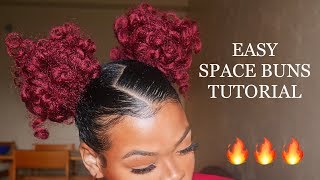 TWO SPACE BUNS TUTORIAL | JAMAICAN BOUNCE HAIR | Safiya