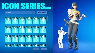 ALL ICON SERIES DANCE & EMOTES IN FORTNITE! (ELOWEN)