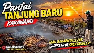 TANJUNG BARU BEACH KARAWANG || Spectacular Sunset and Delicious Grilled Fish!