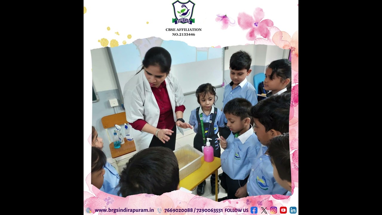 Fun and foamy activity from our Pre-Primary section—Handwashing Session!