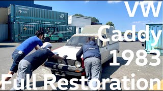 VW Caddy Mk1 1983  Restoration/ VW  Caddy レストアプロジェクト  'Project Caddy' Episode2横浜港到着〜陸揚げ〜コンテナ開梱〜移送