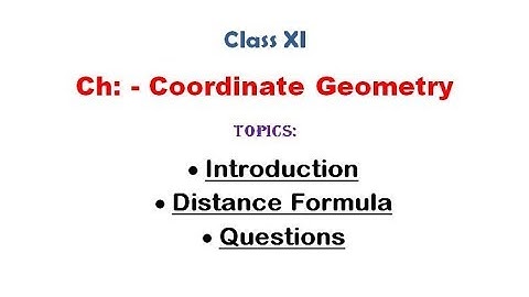 Math | Class 11 | Coordinate Geometry | Distance Formula | 01 | JEE Main | NEET | EduventureZ