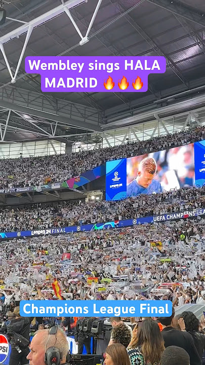 Incredible Wembley stadium sings HALA MADRID (Real Madrid - Borussia Dortmund 2:0)