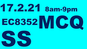 signals and systems mcq questions and answers | ec8352 signals and systems mcq | CHROME TECH