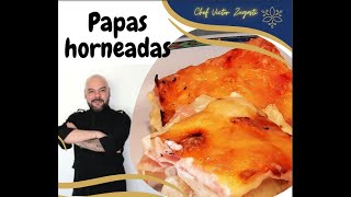 PAPAS CON QUESO GRATINADO / Receta para principiantes deliciosa y con pocos ingredientes